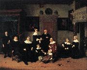 Adriaen van ostade Family portrait. oil painting